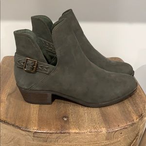 Dark green ankle boots